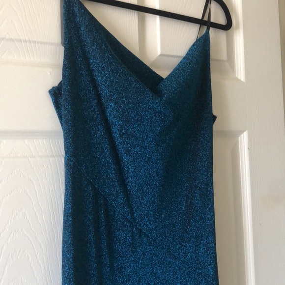 Teal glitter gown - Picture 3 of 6